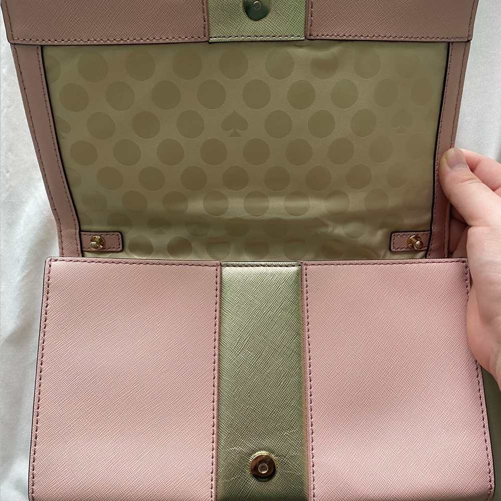 Kate Spade Pink and Gold Crossbody Clutch - Picture 5 of 7
